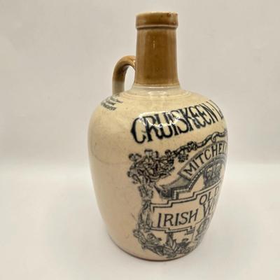 LOT 112K: Vintage Cruiskeen Lawn Mitchell's Old Irish Whiskey Ceramic Jug
