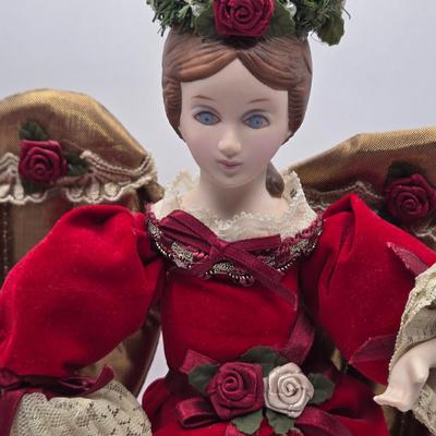 LOT 113K: Angels Are Among Us! Christmas Angel Tree Toppers, Figurines, Ornaments, and Small Serving Plate