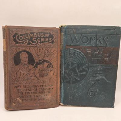 LOT 116K: Antique Books Including The Works, Columbus Series, and More