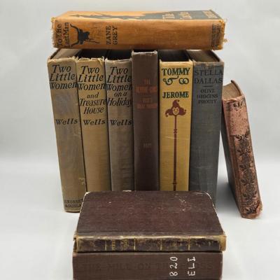 LOT 117K: Antique Books Including Two Little Women, Two Little Women on a Holiday, Two Little Women and Treasure House, Stella Davis,...