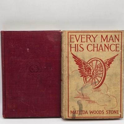 LOT 120K: Every Man His Chance, Sixty Years With The Bible, The Burnt Offering, and Other Antique Books