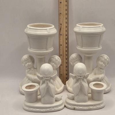 LOT 121K: Assortment of Christmas Candle Holders