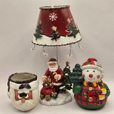 LOT 121K: Assortment of Christmas Candle Holders