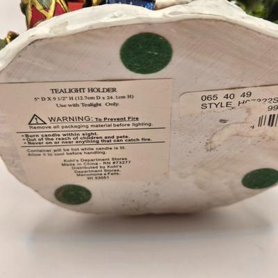 LOT 121K: Assortment of Christmas Candle Holders