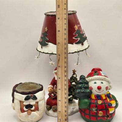 LOT 121K: Assortment of Christmas Candle Holders
