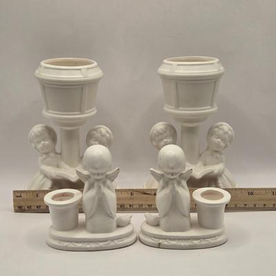 LOT 121K: Assortment of Christmas Candle Holders