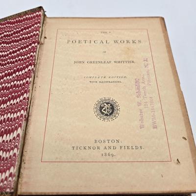 LOT 122K: Poems or WordsWorth, The Song of songs, and More Antique Books