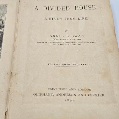 LOT 123K: Antique Books Including Leaves From A Grass House, The Weed, A Divided House, and More