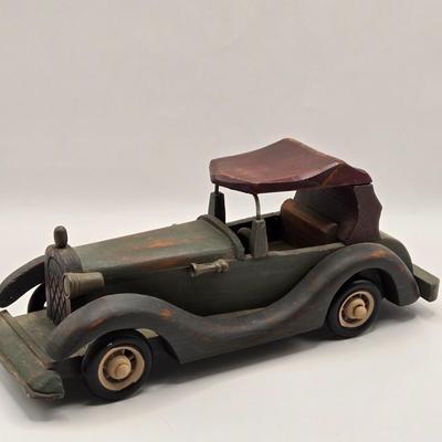 LOT 125K: Three Vintage Wooden Model Cars