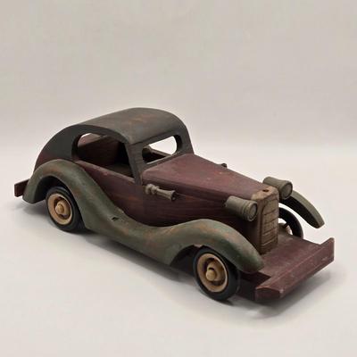 LOT 125K: Three Vintage Wooden Model Cars