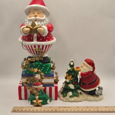 LOT 129K: Season's Tweetings from Russ, Santa with Children in Sleigh, and More