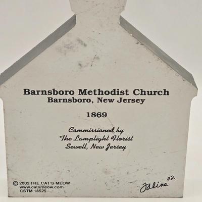 LOT 131K: Local Church Plates, Holmes Furniture Plate, and The Cat's Meow Wooden Buildings