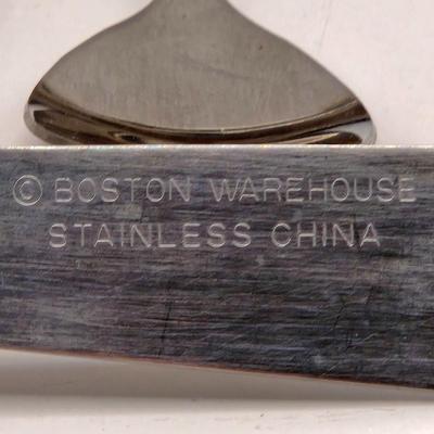 LOT 132K: Spode Set of Cookie Tin, 2 Cups and Coasters, 2 Pack of Ceramic Ramekins, Silver Plated Holly Leaf Candy Dish, and More