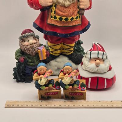 LOT 135K: Santa and Elf Figures