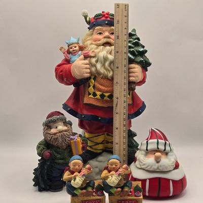LOT 135K: Santa and Elf Figures