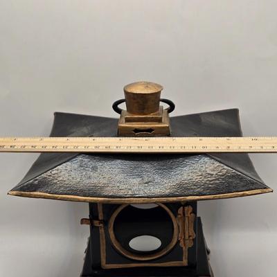 LOT 138K: Vintage Asian Celluloid Clamshell Dioramas and Boat, Lantern, Beer Stein From Okinawa, Hand Fan, Wooden Box, and Tales of the...