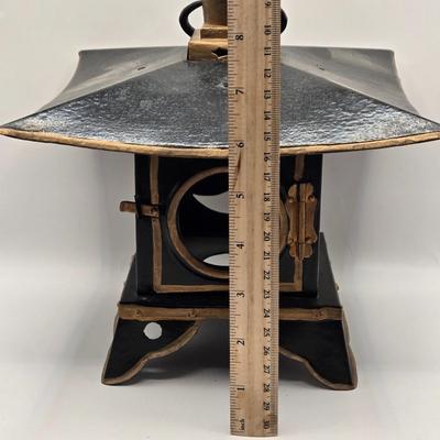 LOT 138K: Vintage Asian Celluloid Clamshell Dioramas and Boat, Lantern, Beer Stein From Okinawa, Hand Fan, Wooden Box, and Tales of the...