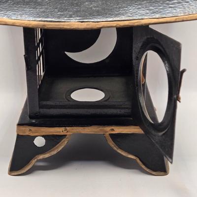 LOT 138K: Vintage Asian Celluloid Clamshell Dioramas and Boat, Lantern, Beer Stein From Okinawa, Hand Fan, Wooden Box, and Tales of the...