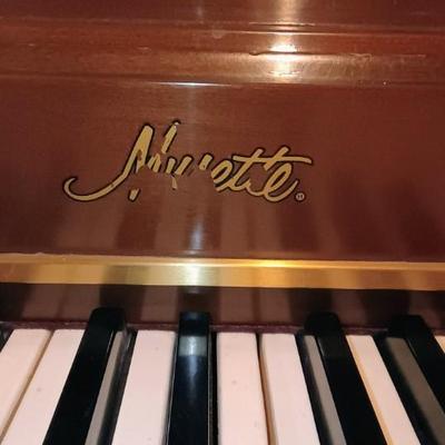 AEOLIAN WORKING PLAYER & MANUAL PIANO WITH PIANO ROLLS, SHEET MUSIC, PIANO LAMP AND EVEN A RECORDER