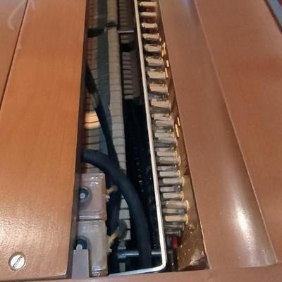 AEOLIAN WORKING PLAYER & MANUAL PIANO WITH PIANO ROLLS, SHEET MUSIC, PIANO LAMP AND EVEN A RECORDER