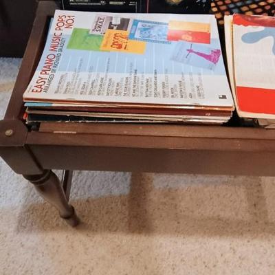 AEOLIAN WORKING PLAYER & MANUAL PIANO WITH PIANO ROLLS, SHEET MUSIC, PIANO LAMP AND EVEN A RECORDER