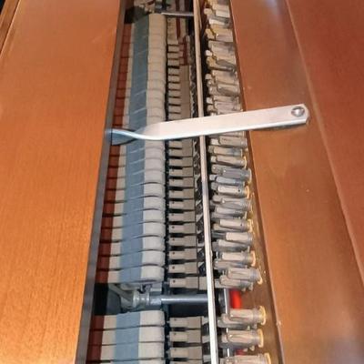 AEOLIAN WORKING PLAYER & MANUAL PIANO WITH PIANO ROLLS, SHEET MUSIC, PIANO LAMP AND EVEN A RECORDER