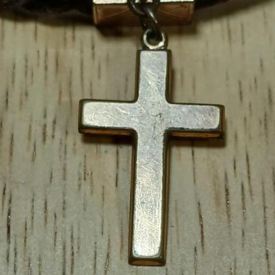 Vintage Orthodox Crucifix Brass necklace with Cross bracelet