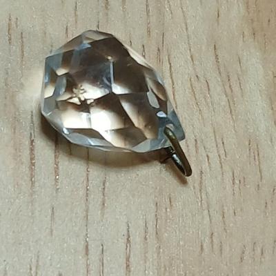 Vintage 1940s Sparkling Clear Crystal Graduating Faceted Bead Necklace with matching earrings