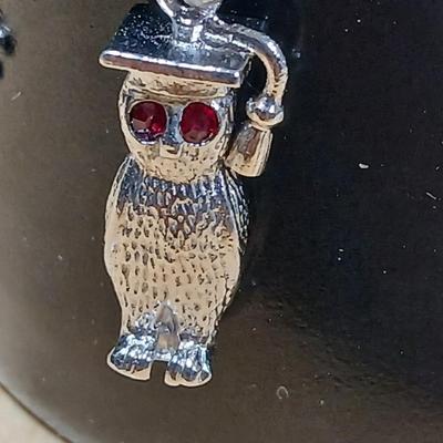 Wells Ster marked Charm bracelet Horses- Owl - Cat - Dog- Piano - Sterling bracelet