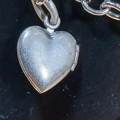 Wells Ster marked Charm bracelet Horses- Owl - Cat - Dog- Piano - Sterling bracelet