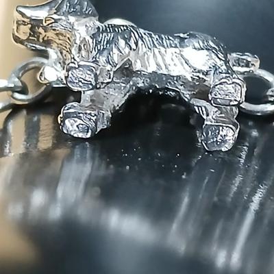 Wells Ster marked Charm bracelet Horses- Owl - Cat - Dog- Piano - Sterling bracelet