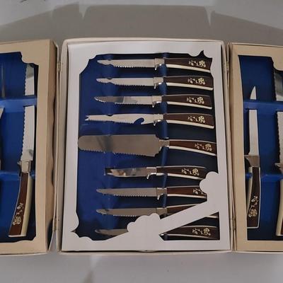 Sale Photo Thumbnail #71: Golden Prestige Cutlery Set plus other Knives
Will receive all knives pictured.