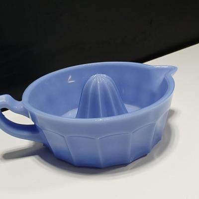 Vintage Mosser, Delphite Blue Glass Reamer / Juicer