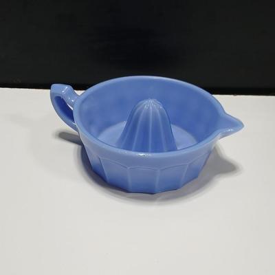 Vintage Mosser, Delphite Blue Glass Reamer / Juicer