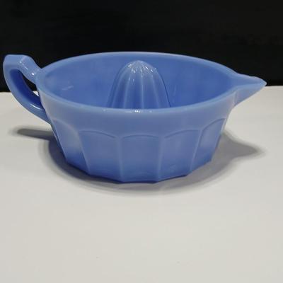 Vintage Mosser, Delphite Blue Glass Reamer / Juicer