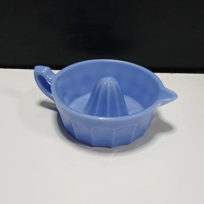 Vintage Mosser, Delphite Blue Glass Reamer / Juicer