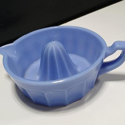 Vintage Mosser, Delphite Blue Glass Reamer / Juicer