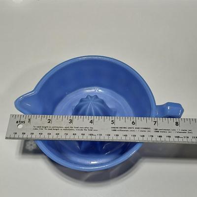 Vintage Mosser, Delphite Blue Glass Reamer / Juicer