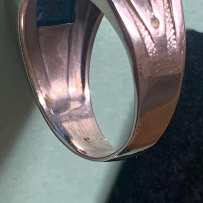 14k White Gold Masonic Mans Size 10 Ring