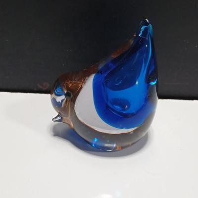 Vintage glass bird paperweight -