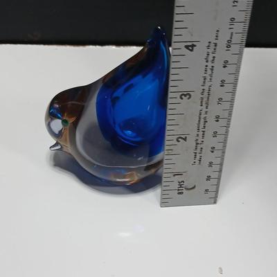Vintage glass bird paperweight -