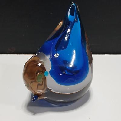 Vintage glass bird paperweight -