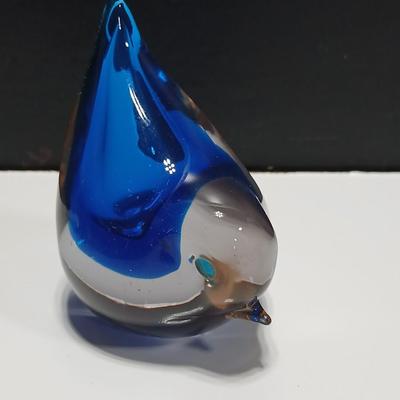 Vintage glass bird paperweight -