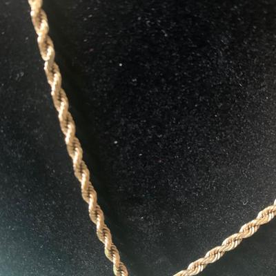 14k Yellow Gold Fire Department Pendant w/ 16” Chain - Total Weight 18.4 grams
