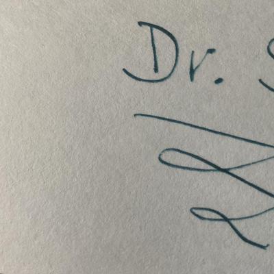 Dr Seuss JSA Certified Index Card