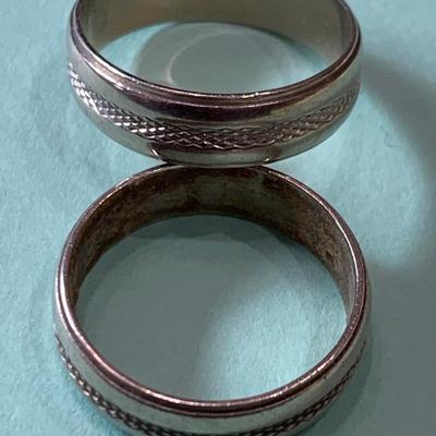 14k Yellow Gold Band - Both Size 8 - 8.4 grams - Personal Dates/ Initials Engraved