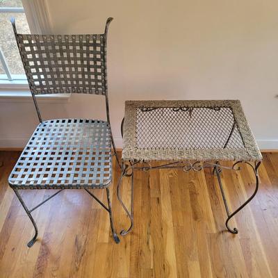 Metal Chair and End Table (DR-EL)