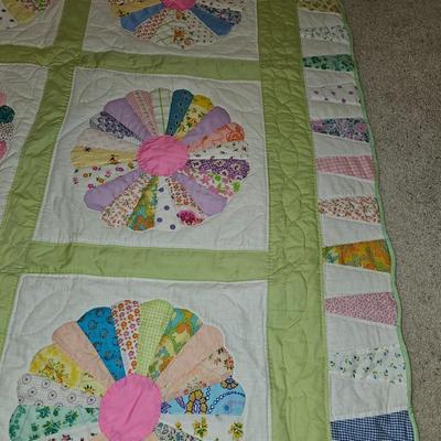 Beautiful Bright and Colorful handmade quilt
