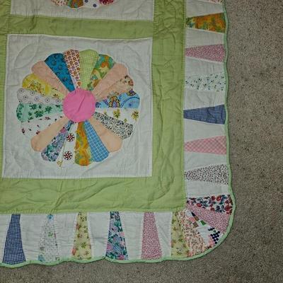 Beautiful Bright and Colorful handmade quilt