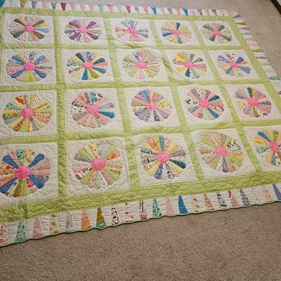 Beautiful Bright and Colorful handmade quilt